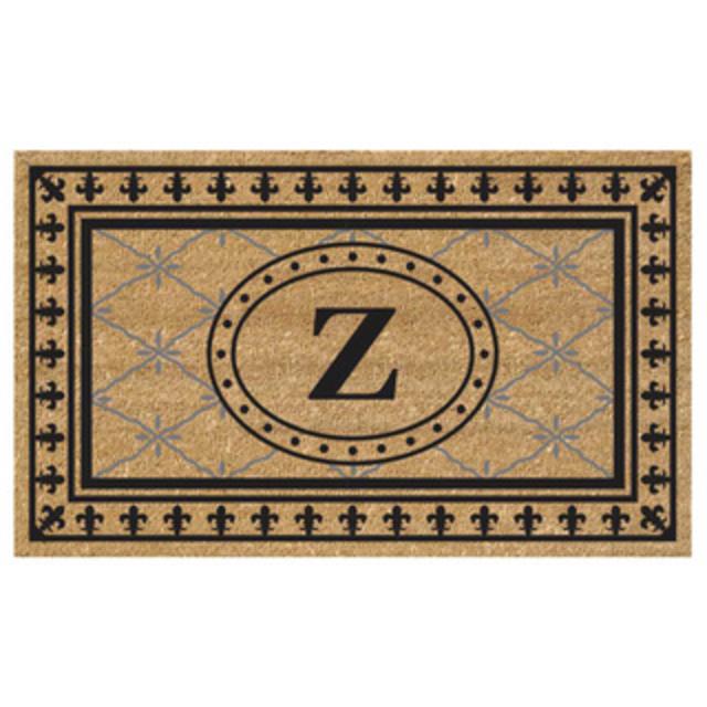 SuperScraper Vinyl/ Coir Bungalow Design Monogrammed Doormat