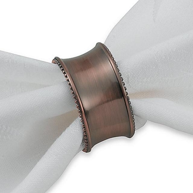 Beaded Elegance Oil-Rubbed Bronze Napkin Ring