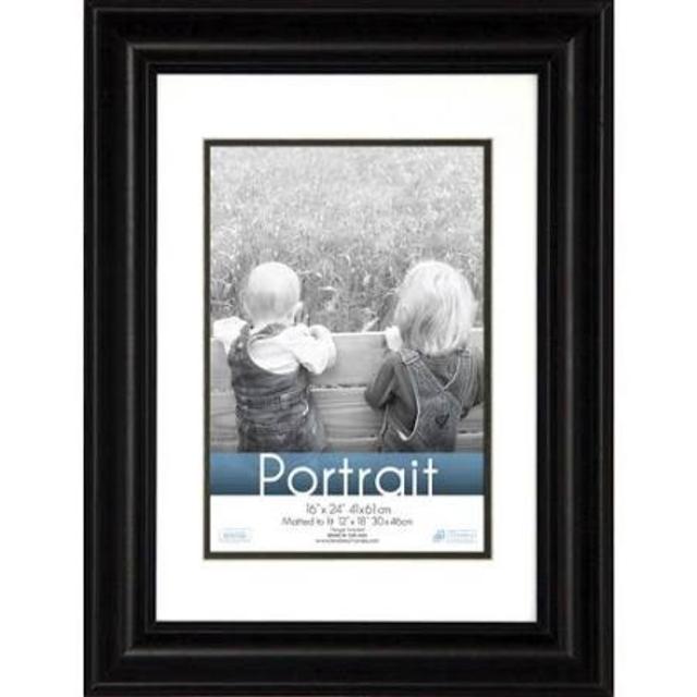 Timeless Frames Photo Frames & Albums Lauren 1-Opening 11 in. x 14 in. Black Matted Picture Frame 51005