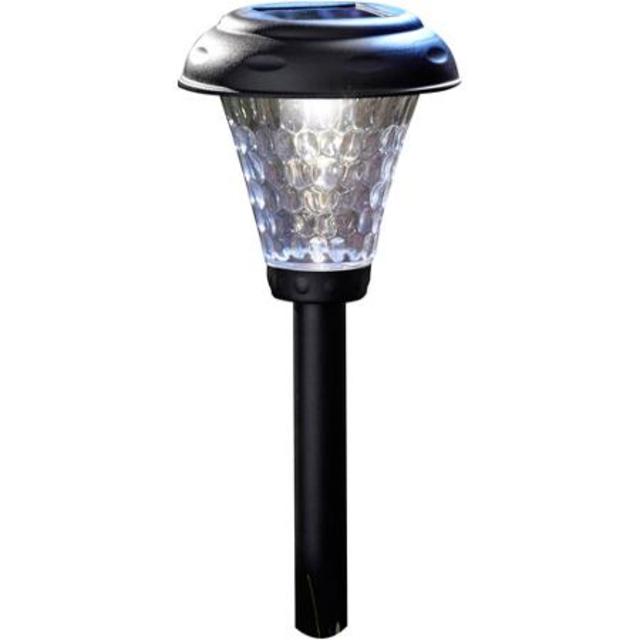 Moonrays 91381 Payton-Style Solar Powered LED Path Lights, Set of 8, Black Finish