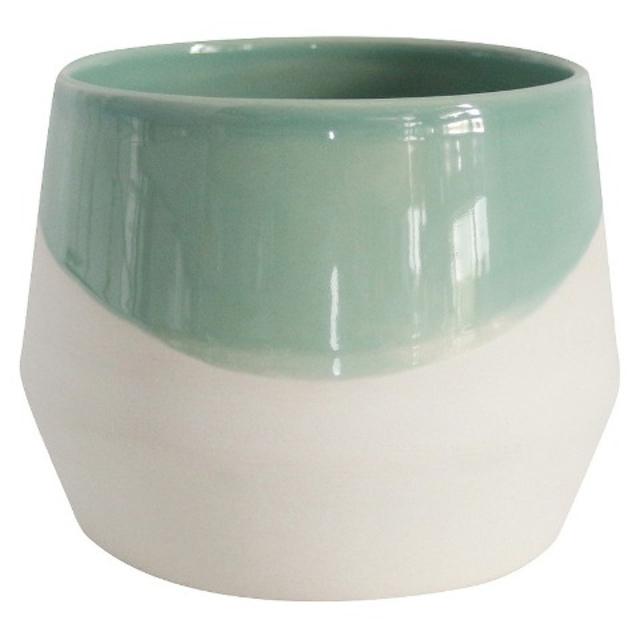 Threshold 4" Ceramic Asymmetrical Dipped Planter Coral product details page