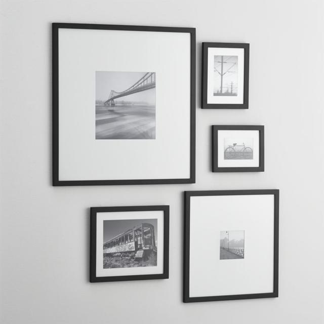 5-Piece Matte Black Picture Frame Set
