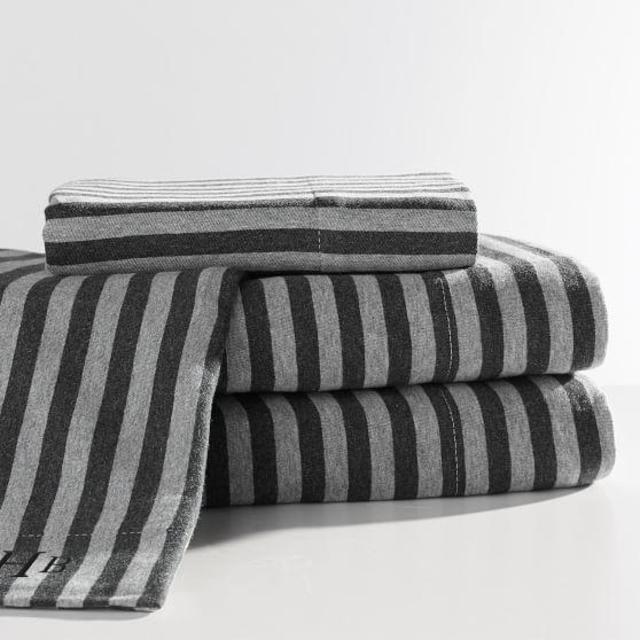 Classic Stripe Favorite Tee Sheet Set, QUEEN, DARK GRAY/GRAY