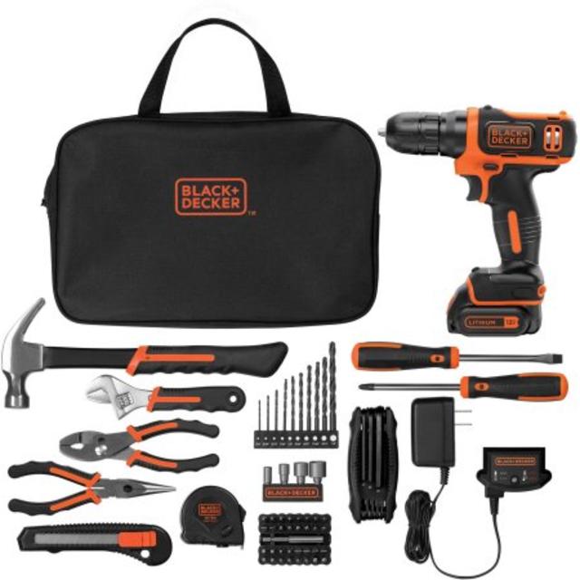 64 piece Black and Decker tool kit