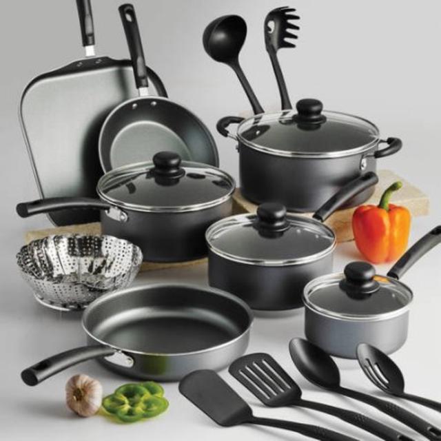 Tramontina PrimaWare 18-Piece Nonstick Cookware Set in Gray