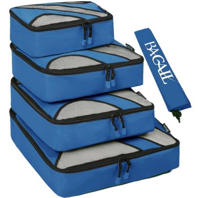Dresstells 4 Set Packing Cubes, Travel Luggage Packing Organizers with Laundry Bag