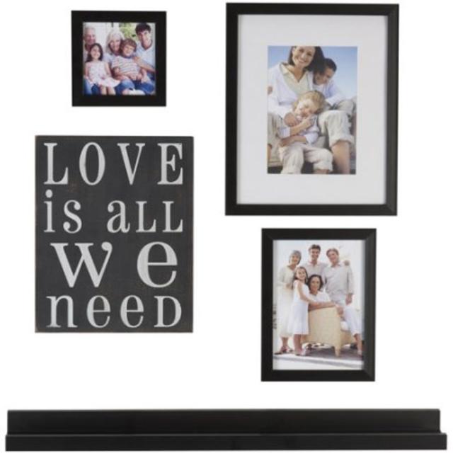 Elements Melannco 5-Piece Espresso Frame Ledge Set