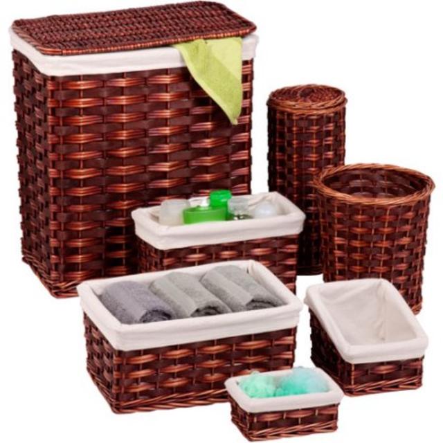 Honey Can Do 7-Piece Wicker Hamper Kit