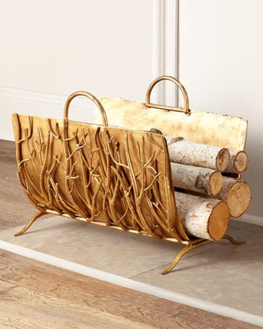 Golden Branch Log Holder