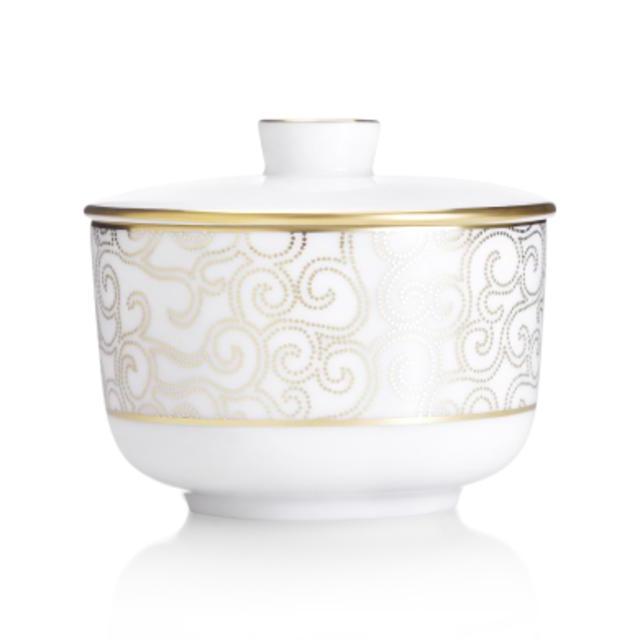 Karakusa White & Gold - Sugar Bowl With Lid