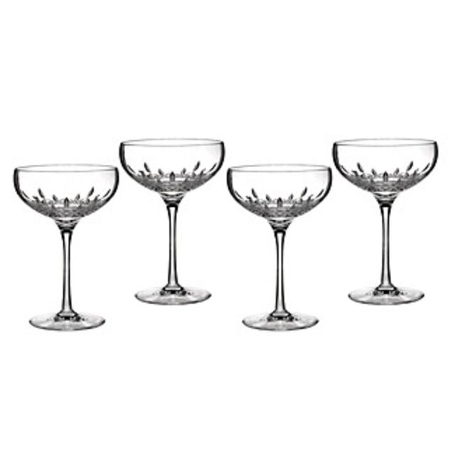 Waterford Crystal Lismore Essence Saucer Champagne Flute, Set of 4
