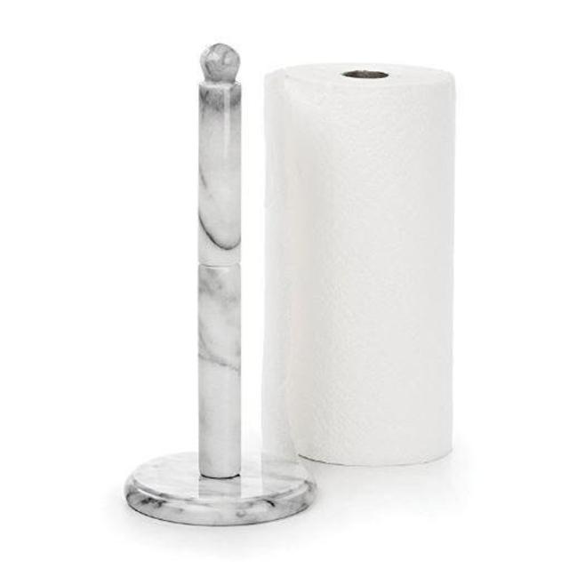 White Marble Paper Towel Holder