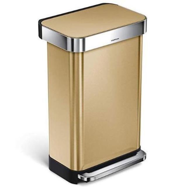 Simplehuman  12 Gallon Stainless Steel Slim Kitchen Trash Can