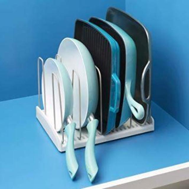 YouCopia StoreMore Adjustable Cookware Rack Pan Organizer