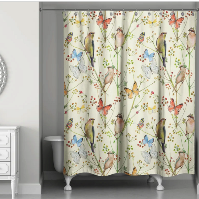 Floral Single Shower Curtain