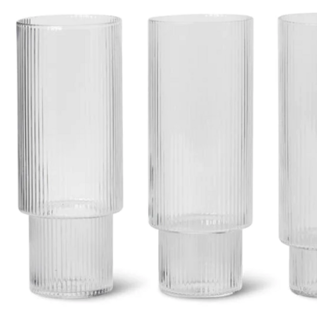 Ripple Long Drink Glasses (set of 4) BEAM
