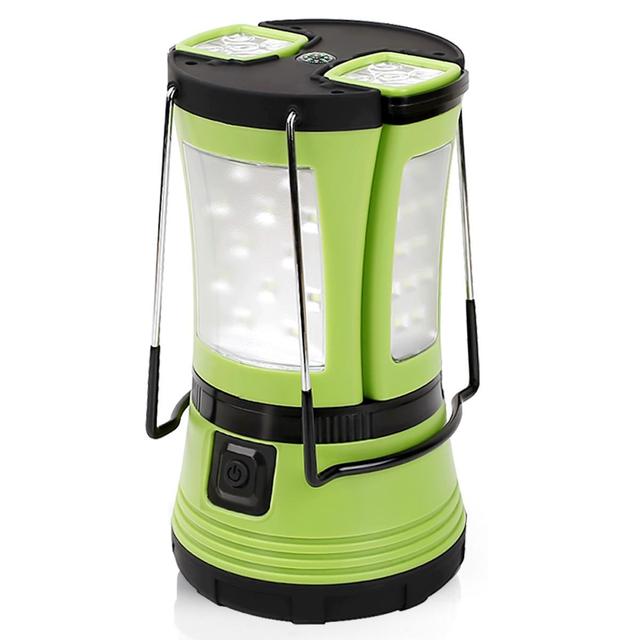 LE LED Camping Lantern Rechargeable, 600LM, Detachable Flashlight, Perfect Lantern Flashlight for Hurricane Emergency, Hiking, Fishing and More, USB Cable and Car Charger Included