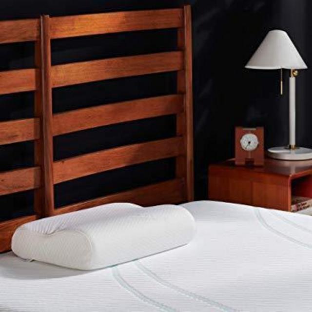 MALOUF Z Shoulder Zoned Dough Memory Foam Pillow - Bamboo Charcoal Infused - Premium Tencel Cover - 5 Year U.S. Warranty - Mid Loft - Queen, black