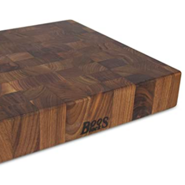 John Boos Block WAL-CCB151503 Classic Reversible Walnut Wood End Grain Chopping Block, 15 Inches x 15 Inches x 3 Inches