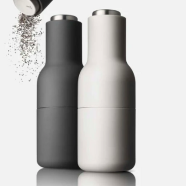 Bottle Grinder, Small, 2-Piece - Carbon and Ash with Steel