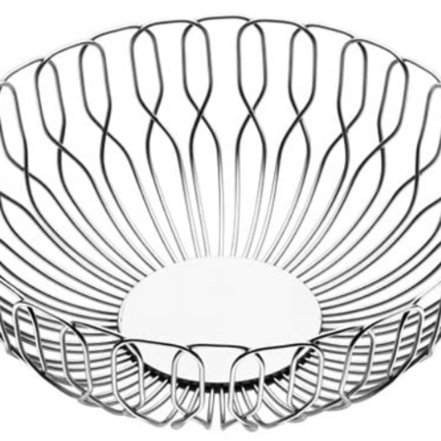 George Jensen Afredo Bread Basket, Stainless Steel, Silver, 21.3 x 21.3 x 8.5 cm