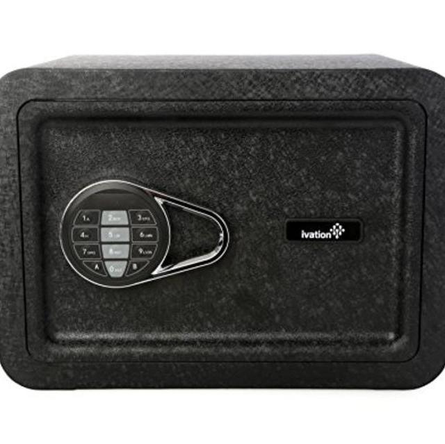 Ivation Electronic Home and Office Safe with Keypad for Pin Code Access – Includes Emergency Override Keys