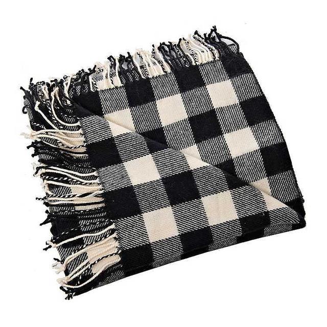 Black and White Buffalo Check Throw