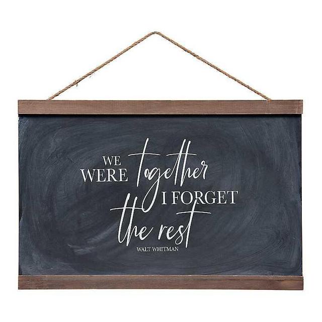 Walt Whitman We Were Together Chalkboard Plaque