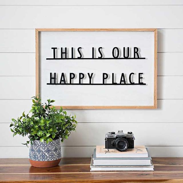 This Is Our Happy Place Popped Plaque