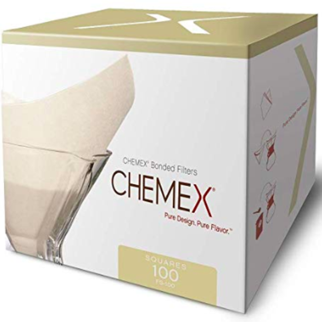 Chemex Classic Coffee Filters, Squares, 100 ct - Exclusive Packaging