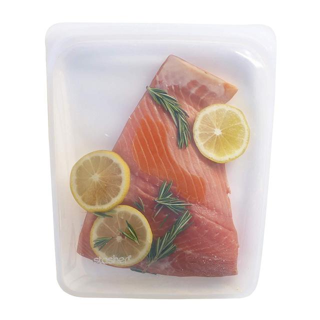 Stasher Reusable Silicone Food Bag, Sandwich Bag, Sous vide Bag, Storage Bag, Clear
