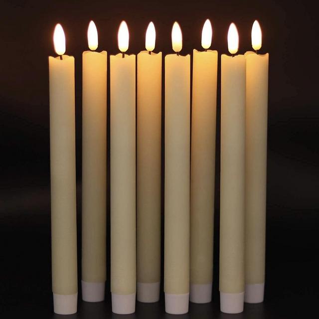 Flameless Ivory Taper Candles