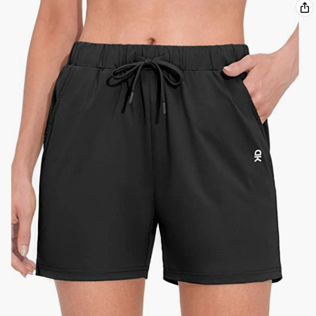 Little Donkey Andy Women's Ultra Stretch Quick Dry Lightweight Bermuda Shorts Drawstring