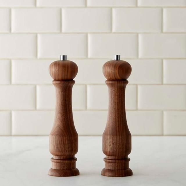 Williams-Sonoma Traditional Walnut Wood Salt and Pepper Mill, Set of 2, 9"