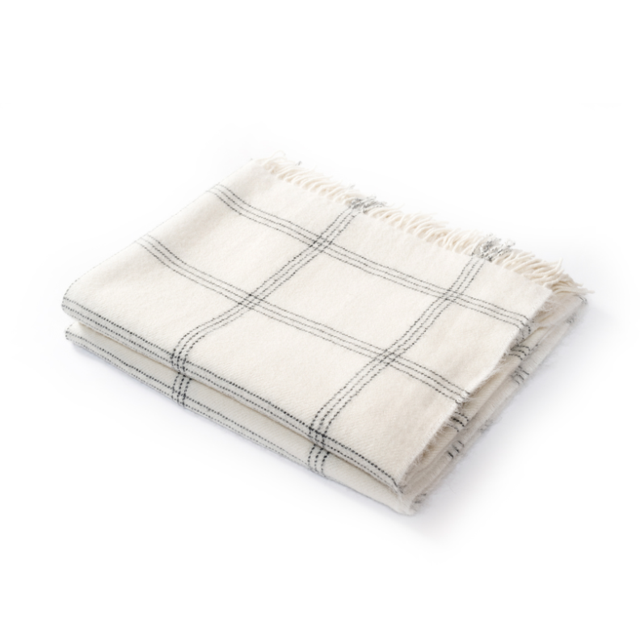 Windowpane Alpaca Throw Cream