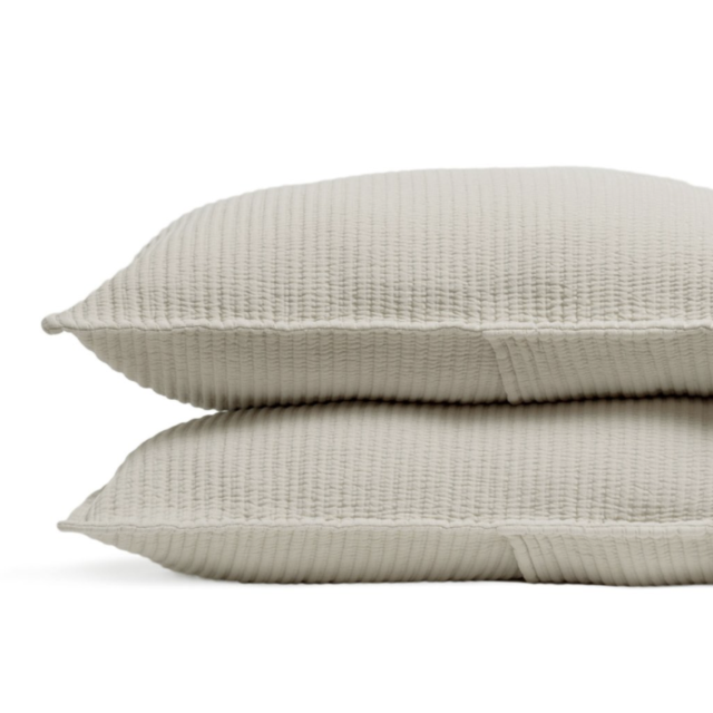 Parachute Matelasse Shams in Dune King Size