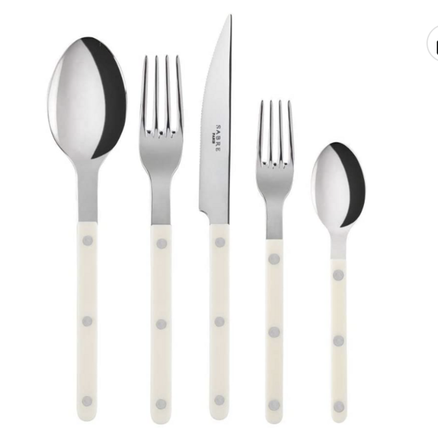Sabre Flatware Bistrot Stainless Steel Ivory Flatwear (20 pieces)