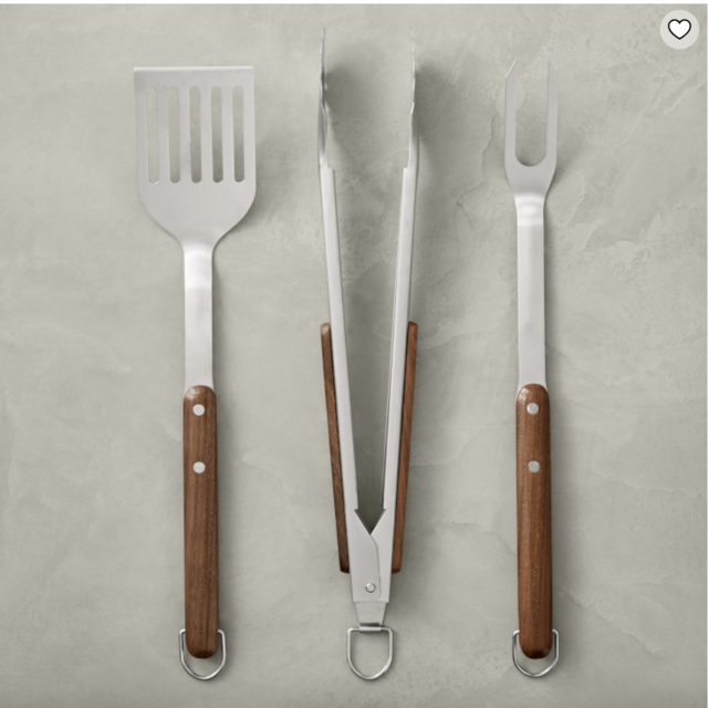 Williams Sonoma Walnut Grill Tools, Set of 3
