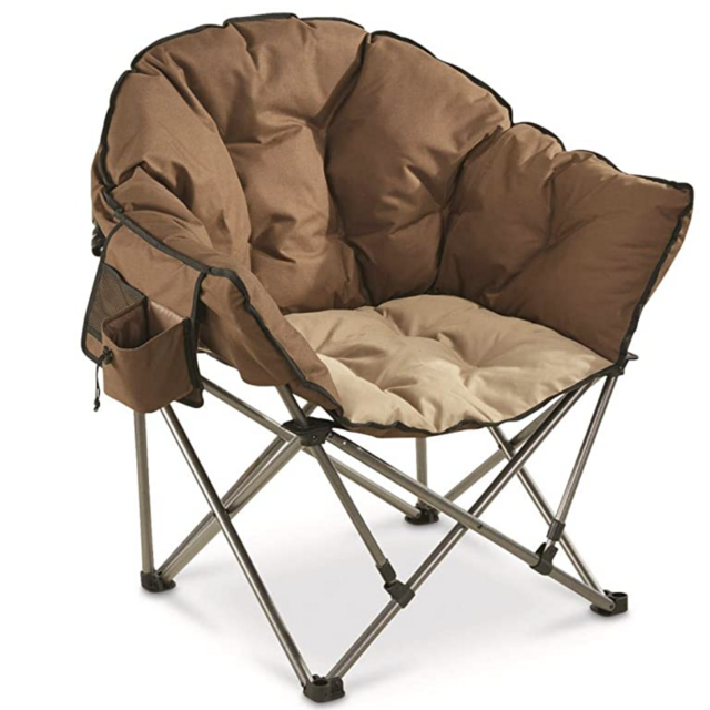 Guide Gear Oversized Club Camp Chair, 500-lb. Capacity, Tan/Brown