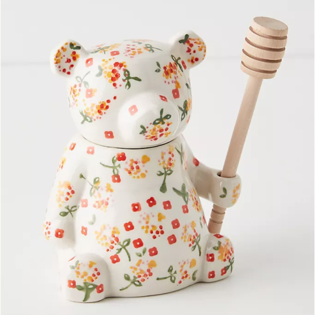 Floral Bear Honey Pot