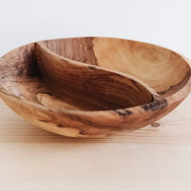 Hand Carved Olive Wood Serving Bowl