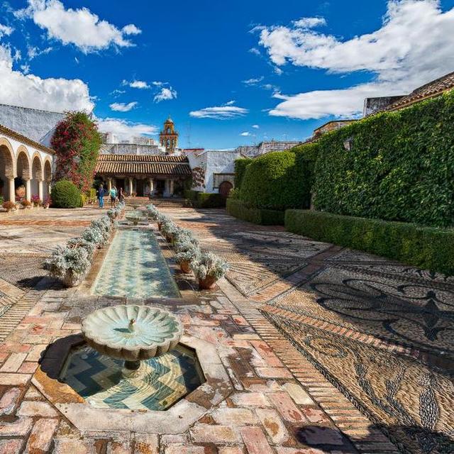 Spanish Tapas in the Courtyard in Viana, Spain
