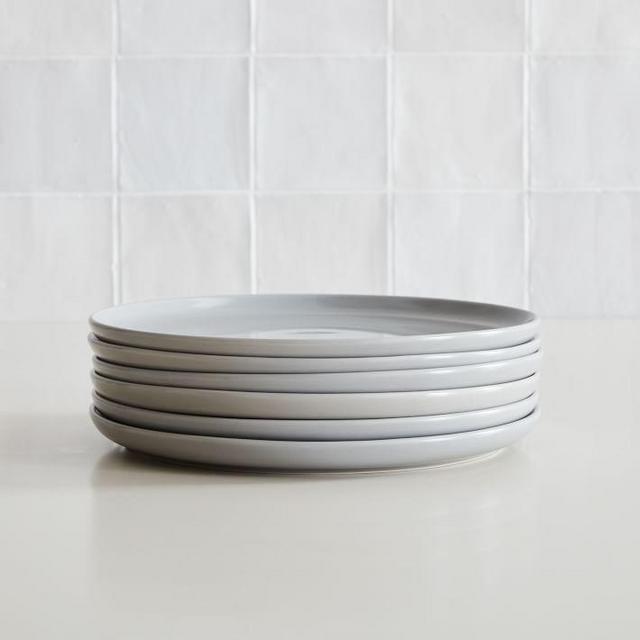 Coupe Stoneware Dinner Plates (Set of 6) Frost Gray or White if gray is not available