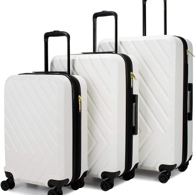 19V69 Italia Arrow 3 Piece Luggage Set (White)