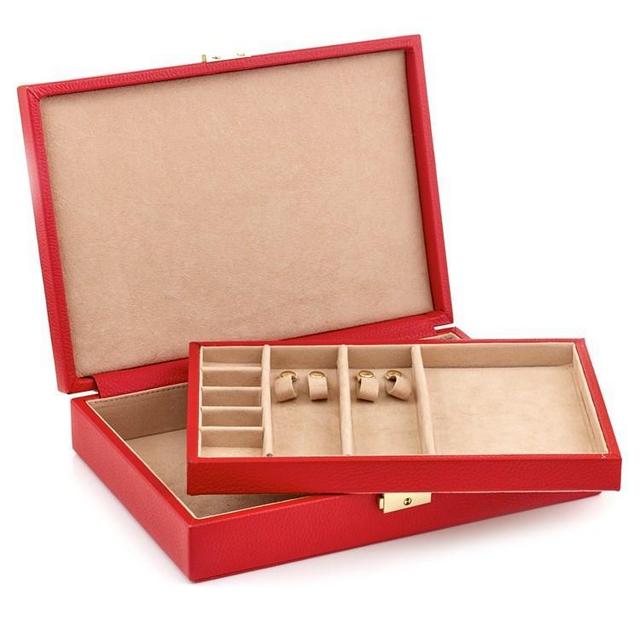 Leather Jewelry Box with Clasp