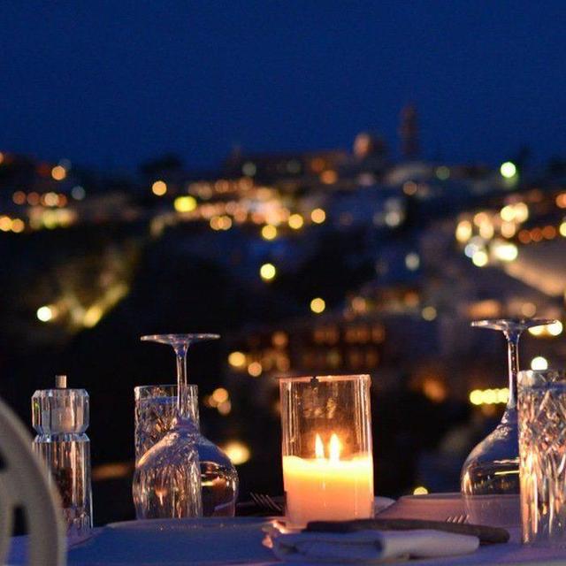 Dinner in Santorini