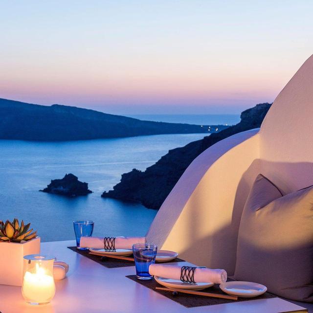 Dinner in Santorini