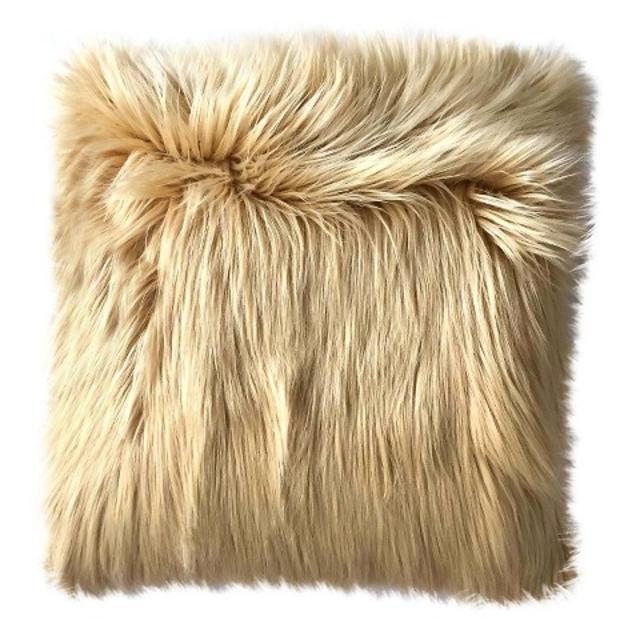 Threshold™ Long Haired Caramel Fur Pillow