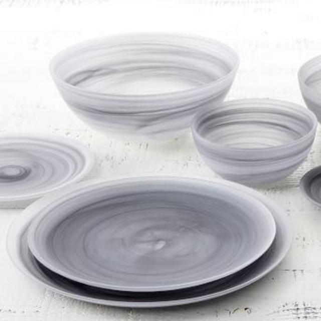 La Jolla Glass Cereal Bowl Set in Gray