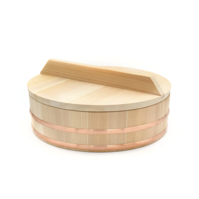 Sawara Cypress Handai Sushi Bowl with Lid